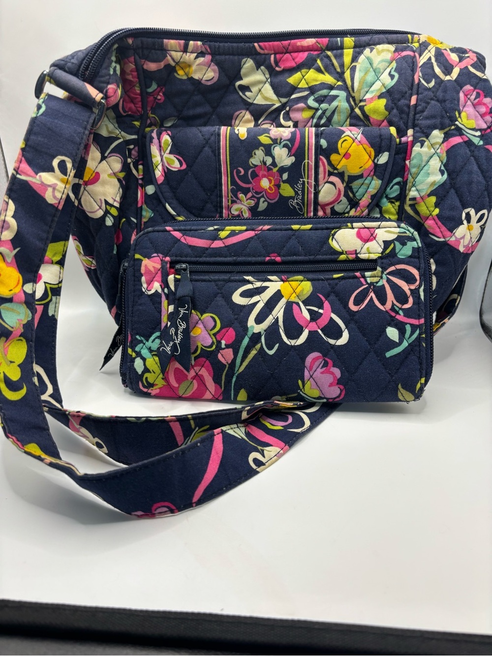 Vera Bradley Quilted Floral Crossbody with matching wallet